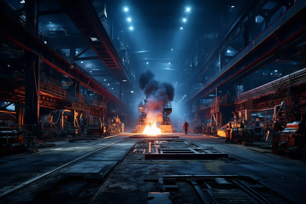 An image of a factory with smoke coming out of it.